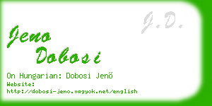 jeno dobosi business card